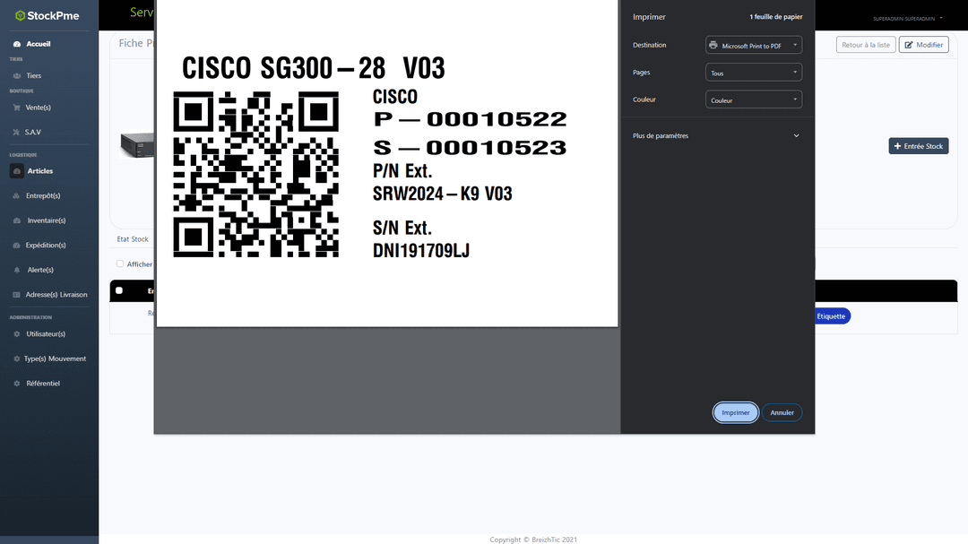 Étiquettes Gest-Stock