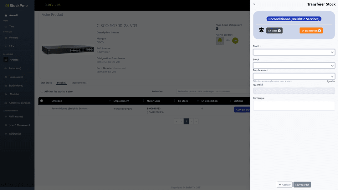 Transferts Gest-Stock